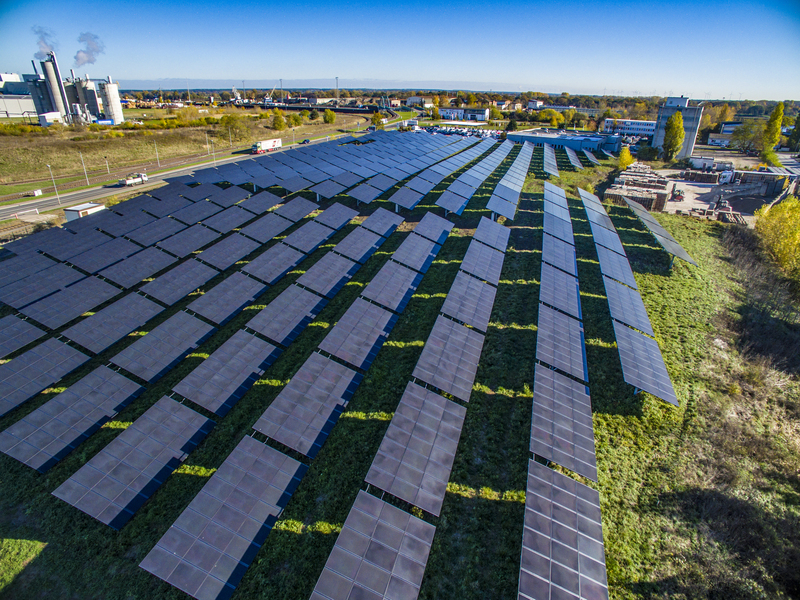 Genossenschaftlicher Solarpark in Magdeburg (Foto: Helionat eG)