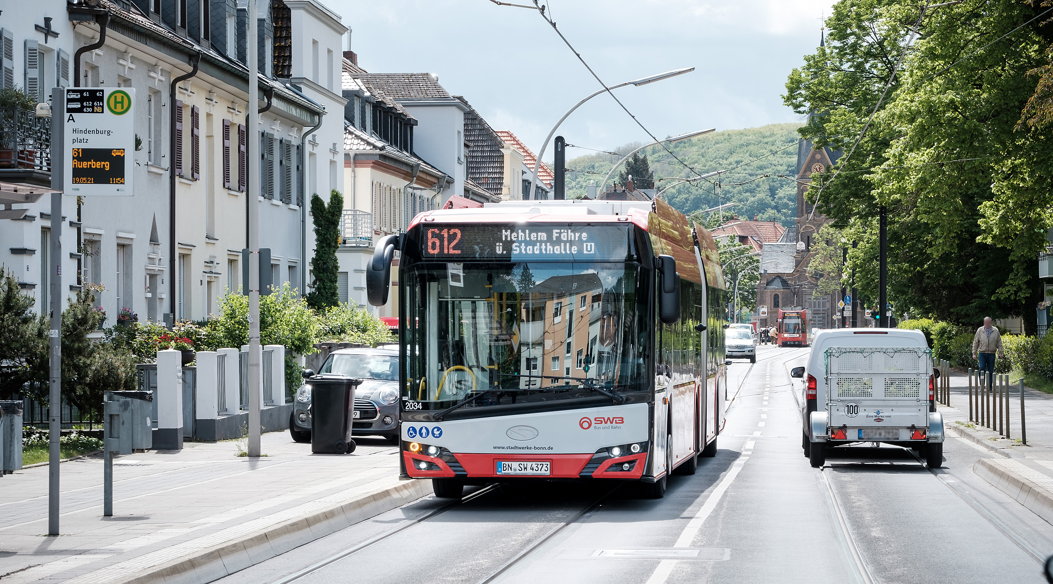 E-Gelenkbus der Stadtwerke im Einsatz (Foto: Stadtwerke Bonn/ Magunia)
